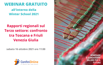 Webinar - Rapporti regionali sul Terzo settore: confronto tra Toscana e Friuli Venezia Giulia
